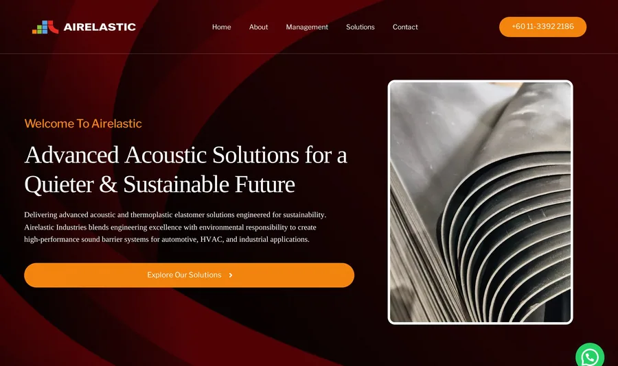 Air Elastic website — HVAC and air conditioning services