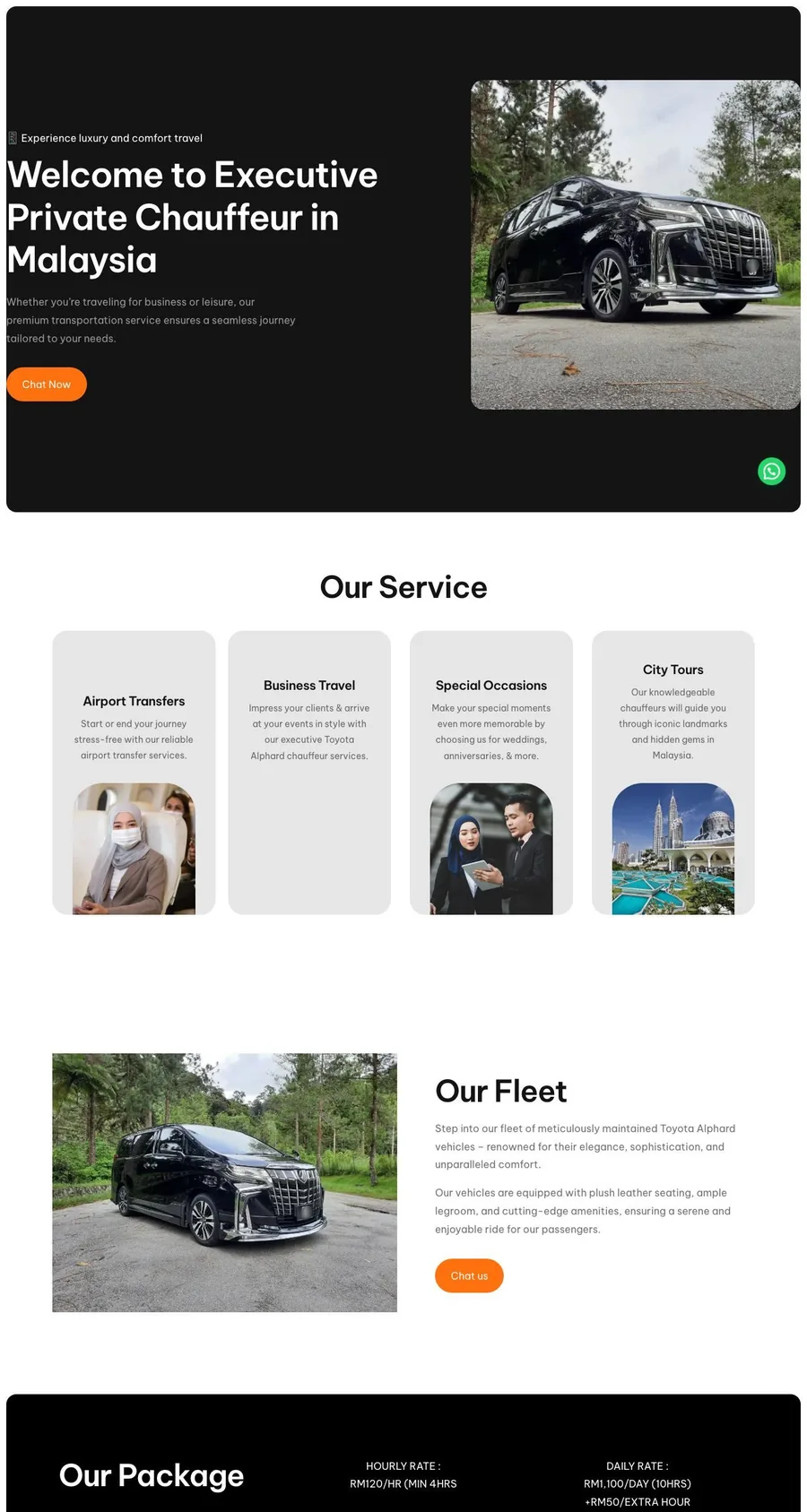 Executive Chauffeur website — premium chauffeur service