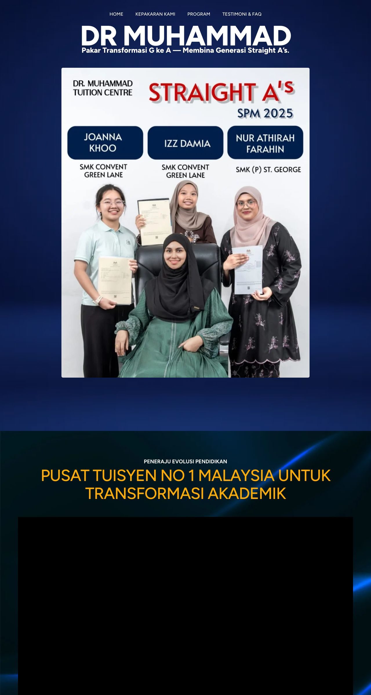 Website Mastan — pusat tuisyen transformasi akademik