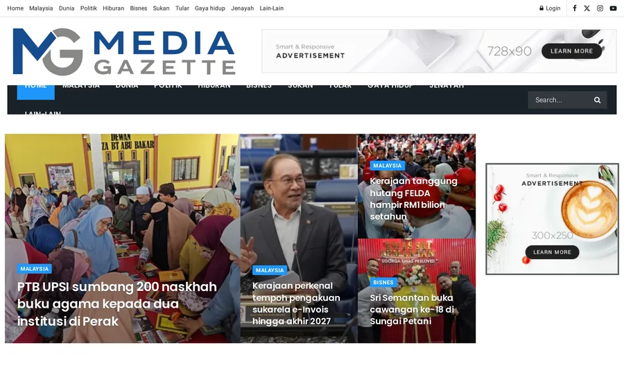 Media Gazette website — Malaysian news and media platform