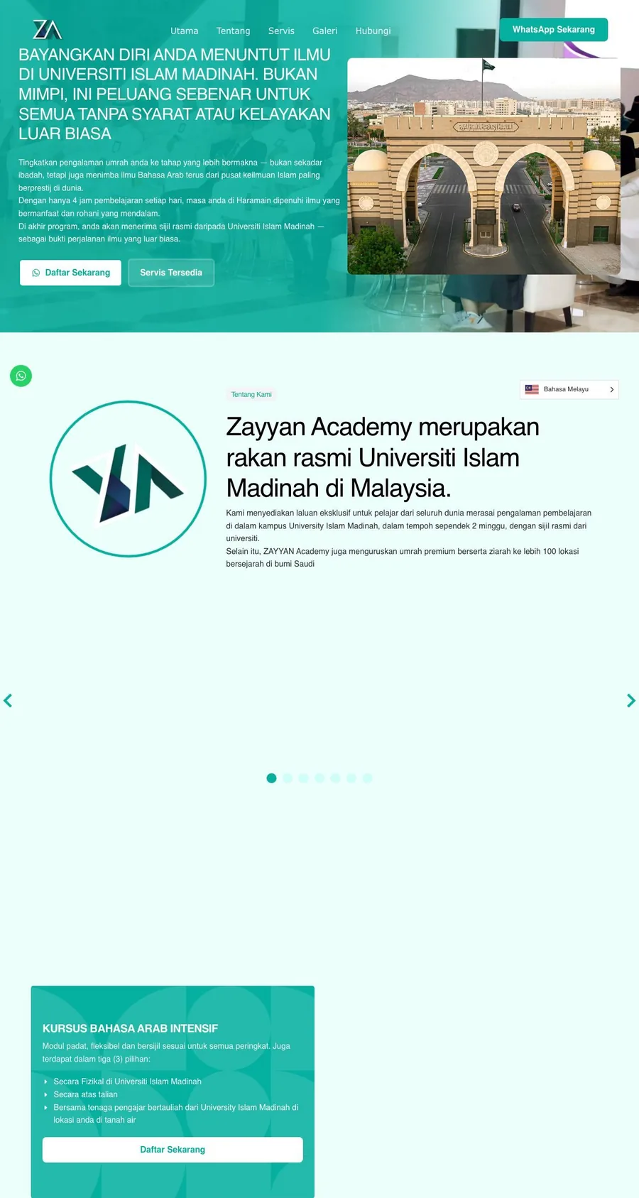 Zayyan Academy website — Islamic education Malaysia