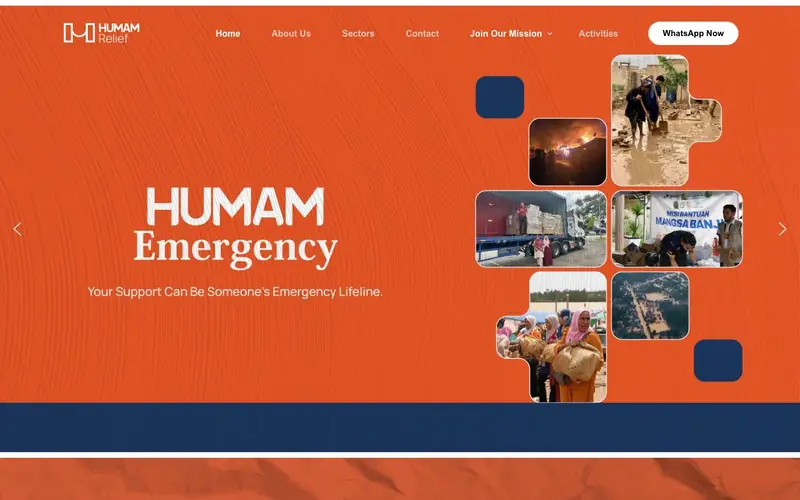 HUMAM Relief website