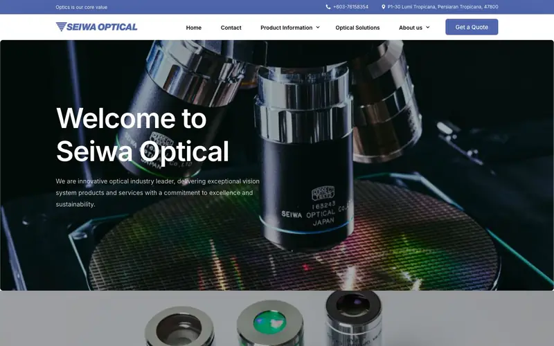 Seiwa Optical website